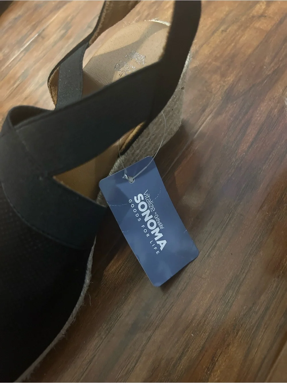 Sonoma Black Espadrille Wedge Sandals Women’s Size 10 NWT Perfect For Summer